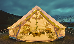 Stock photo glowing yurt