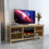 Thumbnail: Classic 4 Cubby Fireplace TV Stand , rustic oak