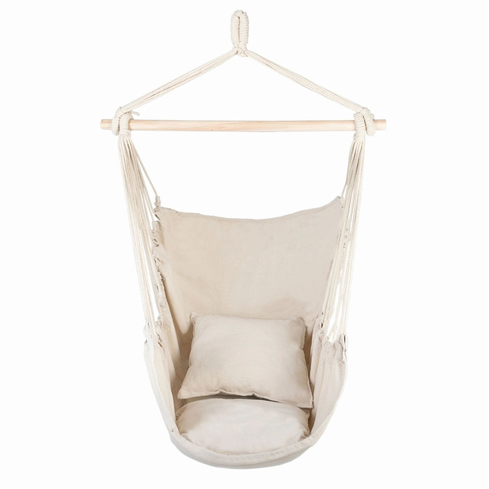[Only for Drop Ship] Hammock Chair Distinctive Cotton Canvas Hanging Rope Chair 