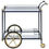 Thumbnail:  Cyrus Serving Cart, Black/Gold & Clear Glass 98370