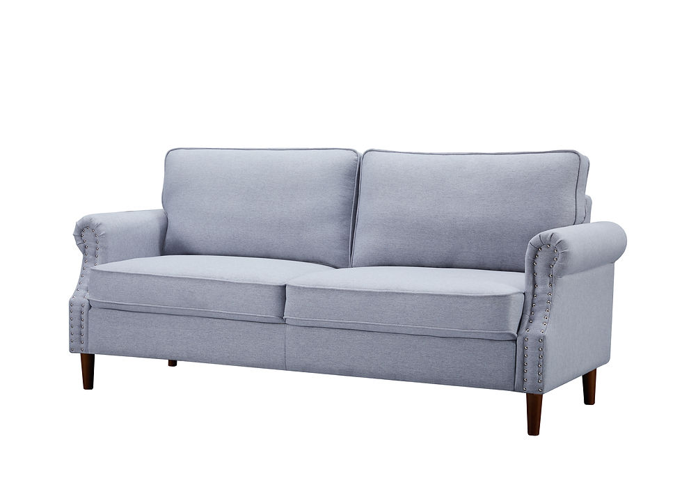 Thumbnail: 8122  3P-SEATER light gray sofa