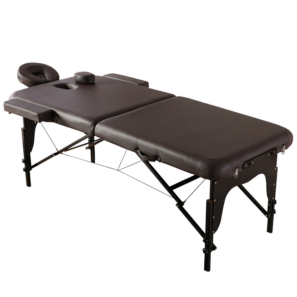 Thumbnail: HengMing  Portable Massage table 2 Section Wooden Adjustable Folding Massage Tab