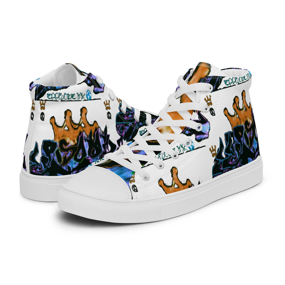 Thumbnail: EPPISODE INK Men’s high top canvas shoes