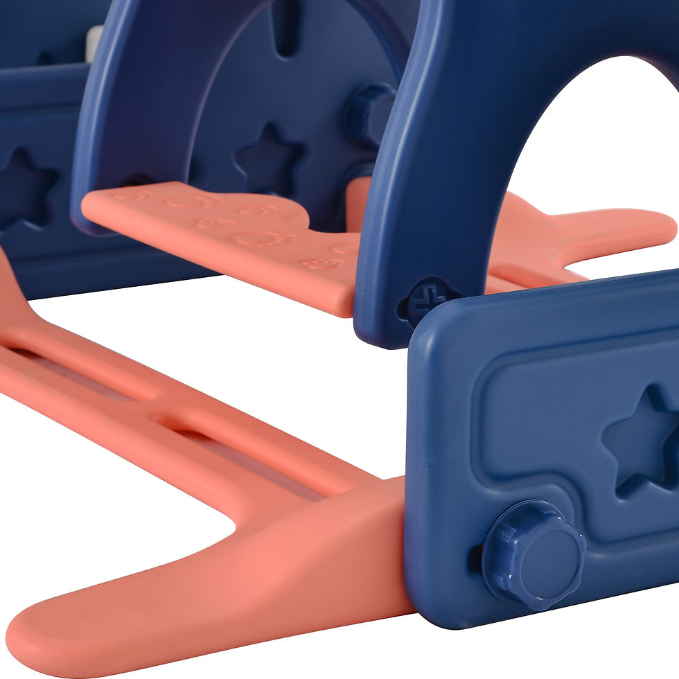 Thumbnail: Toddler Slide and Swing Set 6 in 1, Kids Playground Climber Playset with Soccer 