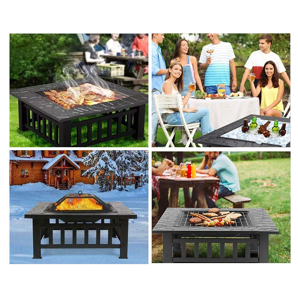 Thumbnail: Upland Charcoal Fire Pit with Cover-Black