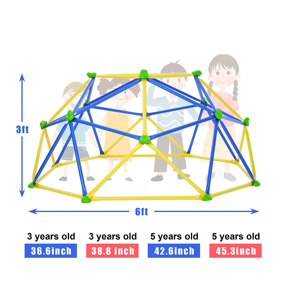 Thumbnail: Kids Climbing Dome Jungle Gym - 6 ft Geometric Playground Dome Climber Play Cent