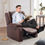 Thumbnail: PU Leather Heated Massage Recliner Sofa Ergonomic Lounge with 8 Vibration Points