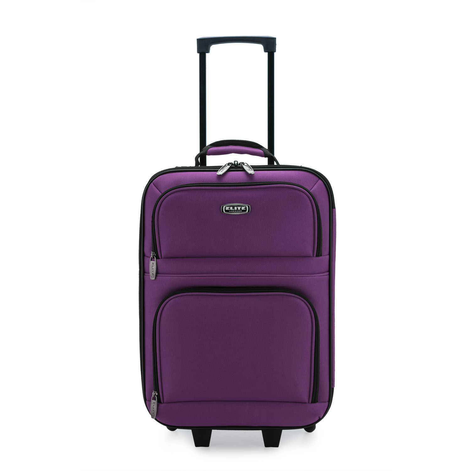 Elite Luggage Meander 19.5 in Purple Carry-On Rolling Suitcase with Protective F