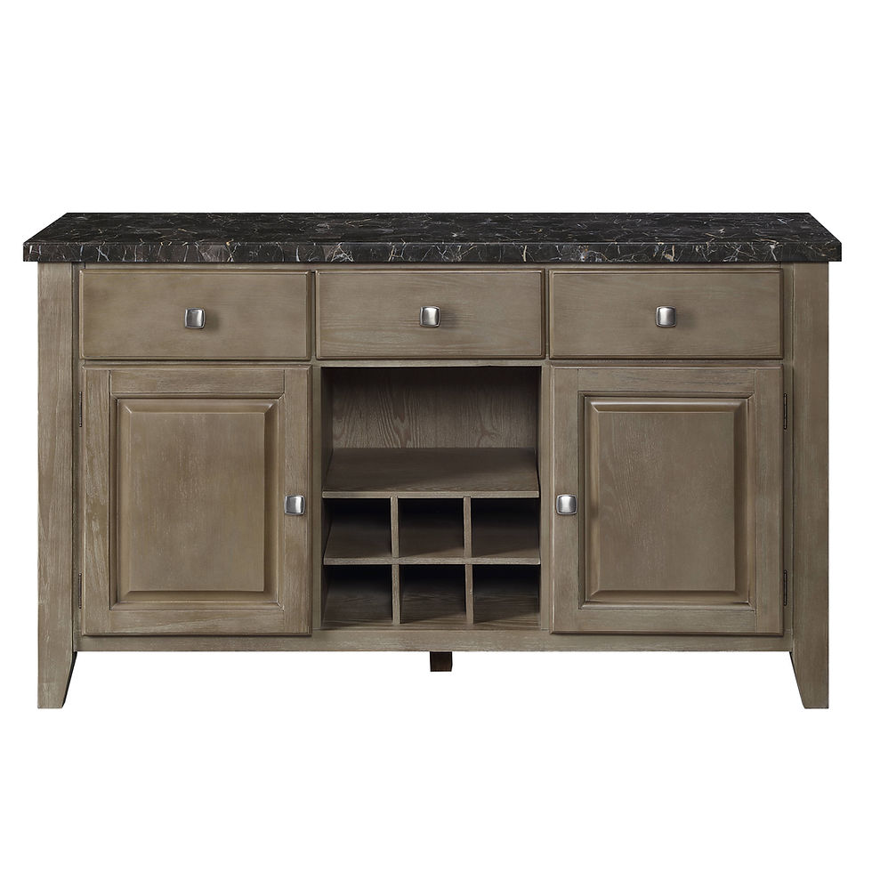 Thumbnail: ACME Charnell Server in Marble & Oak Finish DN00555