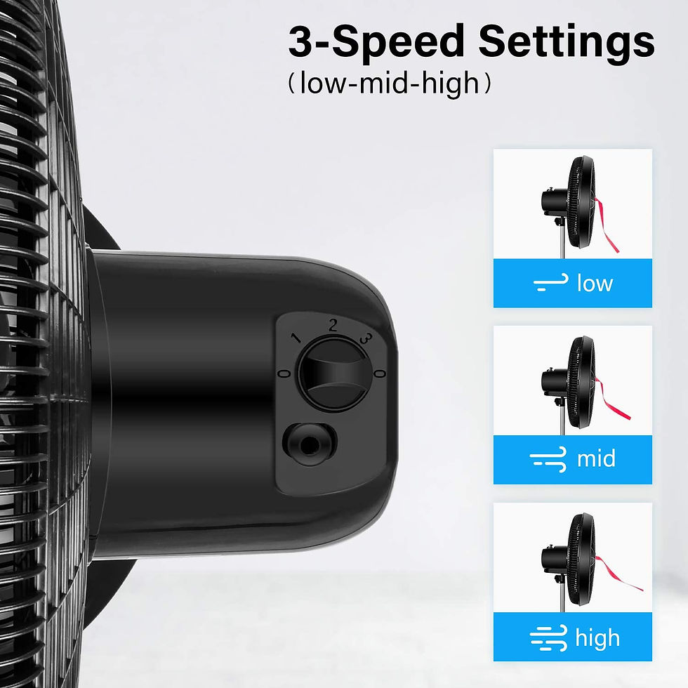 Thumbnail: Simple Deluxe 18 Inch Pedestal Stand Fan 3 Adjustable Speed for Indoor, Bedroom,