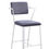 Thumbnail: ACME Cargo Counter Height Chair (Set-2), Gray Fabric & White (2Pc/1Ctn) 77887