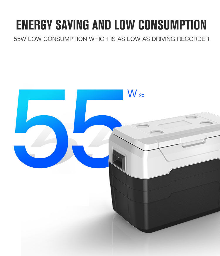 Thumbnail: Car Fridge Portable Freezer Cooler with 12/24V DC and 110-240V AC, Travel Refrig
