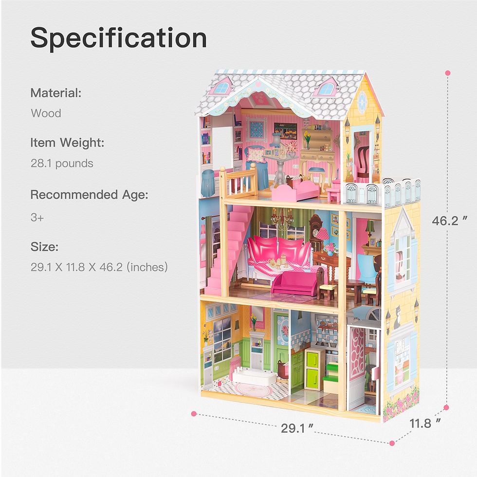 Thumbnail: Dreamy Dollhouse for KidsGreat Gift for BirthdayChristmas