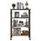 Thumbnail: 4-Tier Industrial Bookcases, Vintage Open Etagere Bookshelf, Multi-Functional Sh