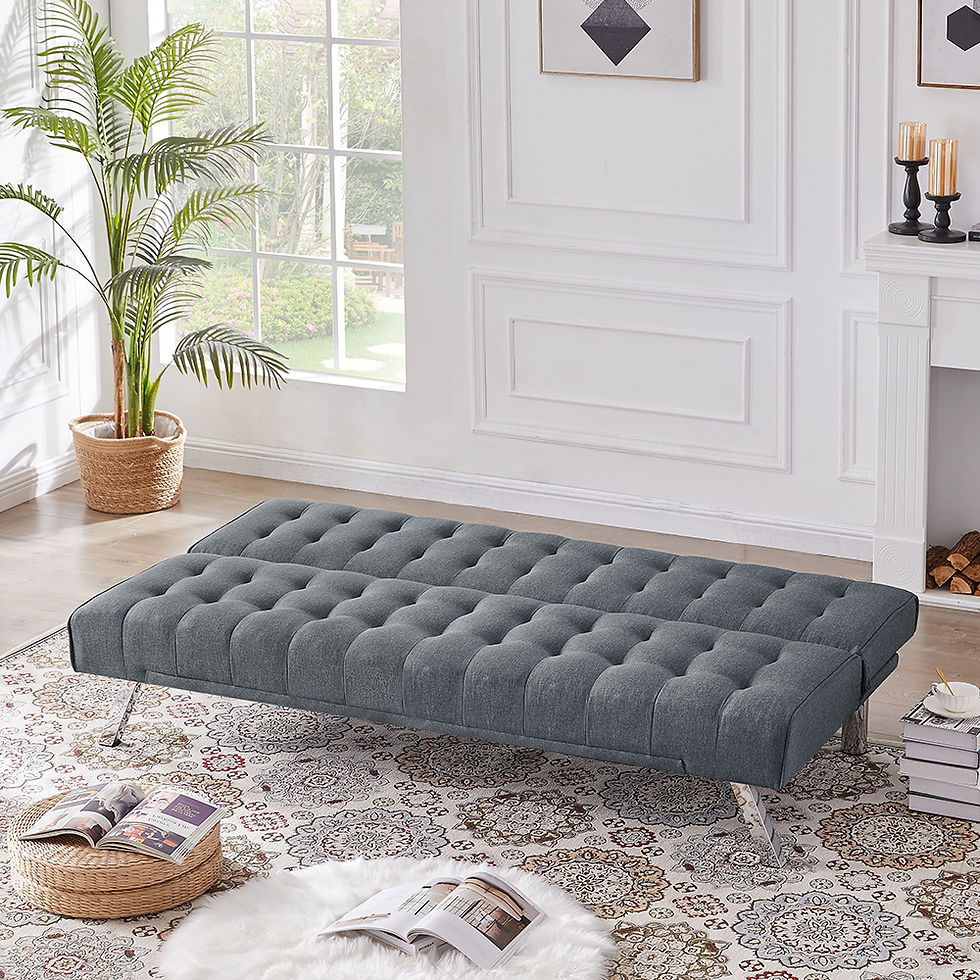 Thumbnail: Futon Sofa Bed, Upholstered Convertible Folding Sleeper Recliner for Living Room