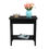Thumbnail: Flip Top End Table Narrow Side Table with Storage Shelf - black