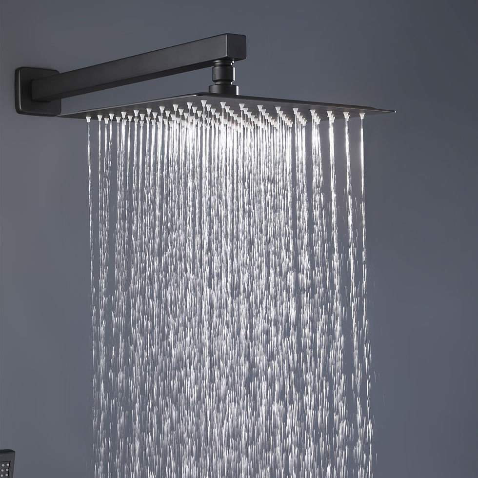 Thumbnail: Trustmade Wall Mounted Square Rainfall Pressure Balanced Complteted Shower Syste