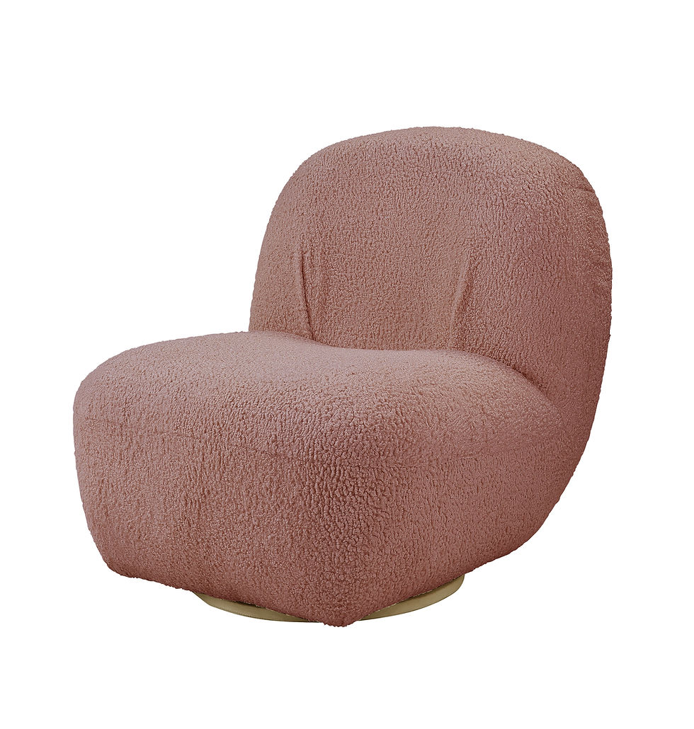 Thumbnail: ACME Yedaid Accent Chair w/Swivel in Pink Teddy Sherpa AC00232