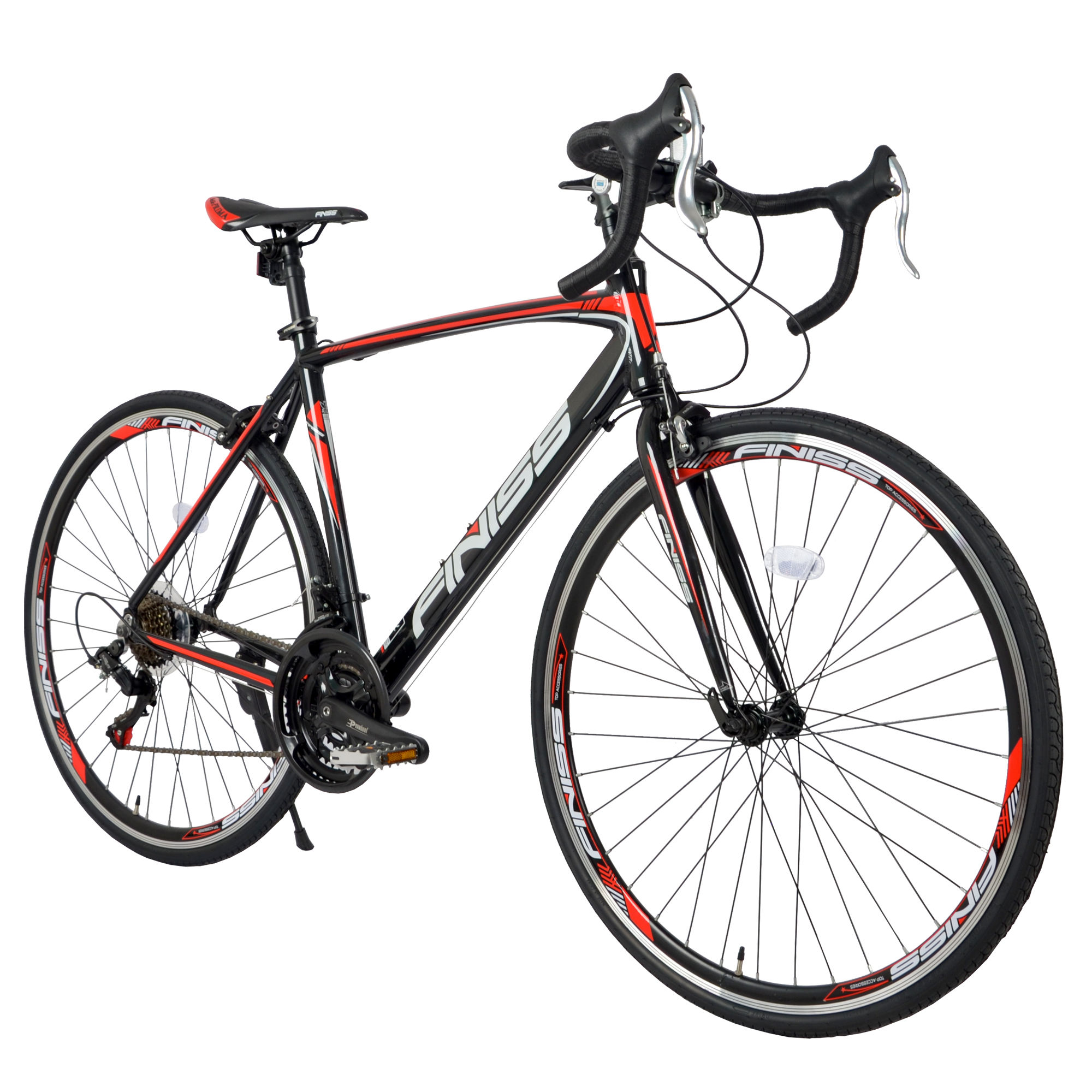 700*28C-21speeds, shimano shifter system, red color road bike for male and femal