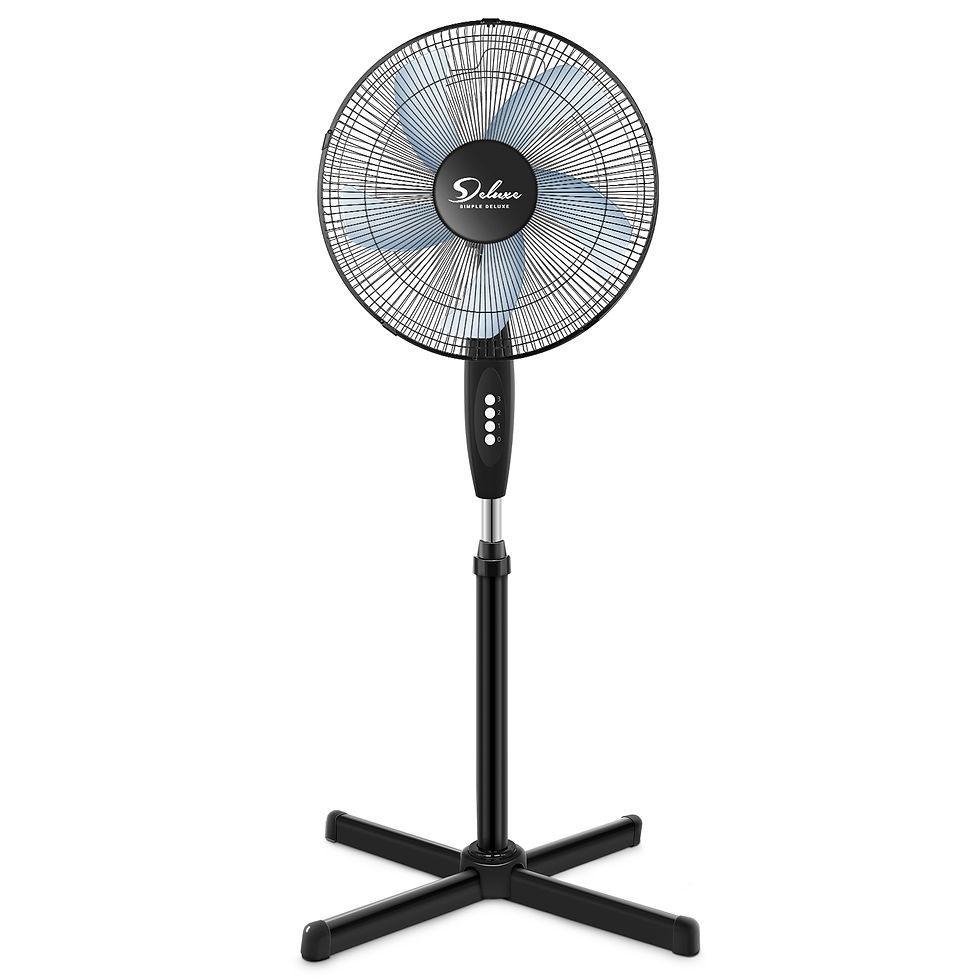 Simple Deluxe Oscillating 16″ 3 Adjustable Speed Pedestal Stand Fan for In