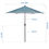 Thumbnail: Outdoor Patio 8.7-Feet Market Table Umbrella with Push Button Tilt and Crank, Bl