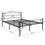 Thumbnail: LT full size double metal bed frame in black color for adult and children used i