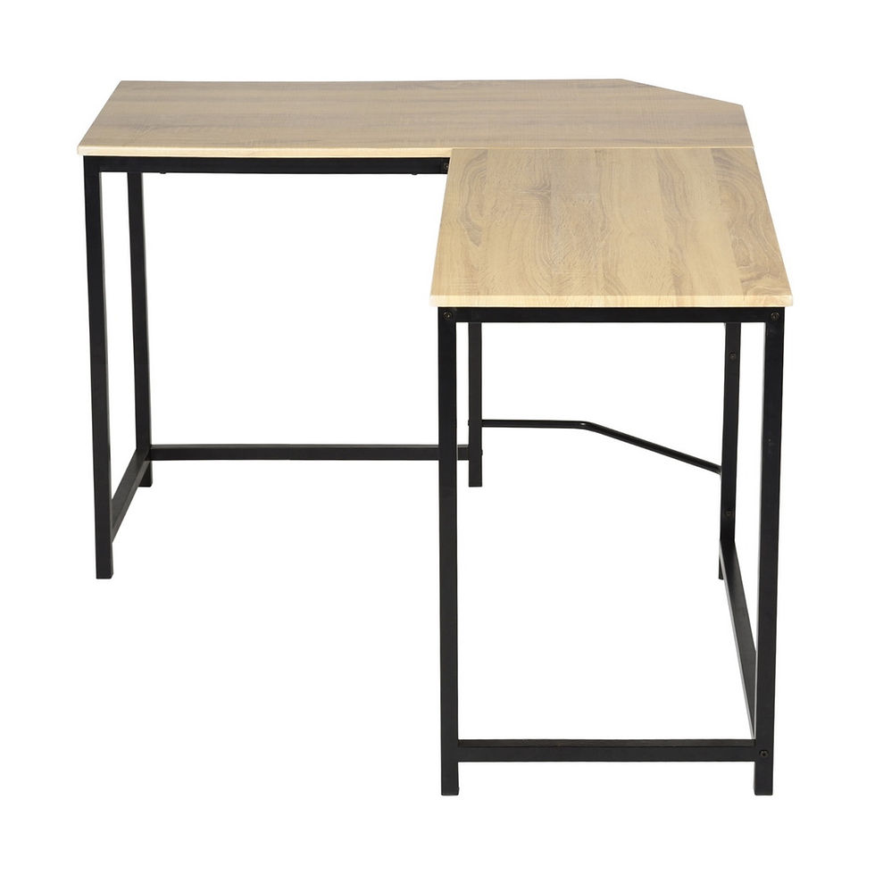 Thumbnail: L Shaped Computer Desk PC Laptop Table Wood Workstation Home Office Furniture