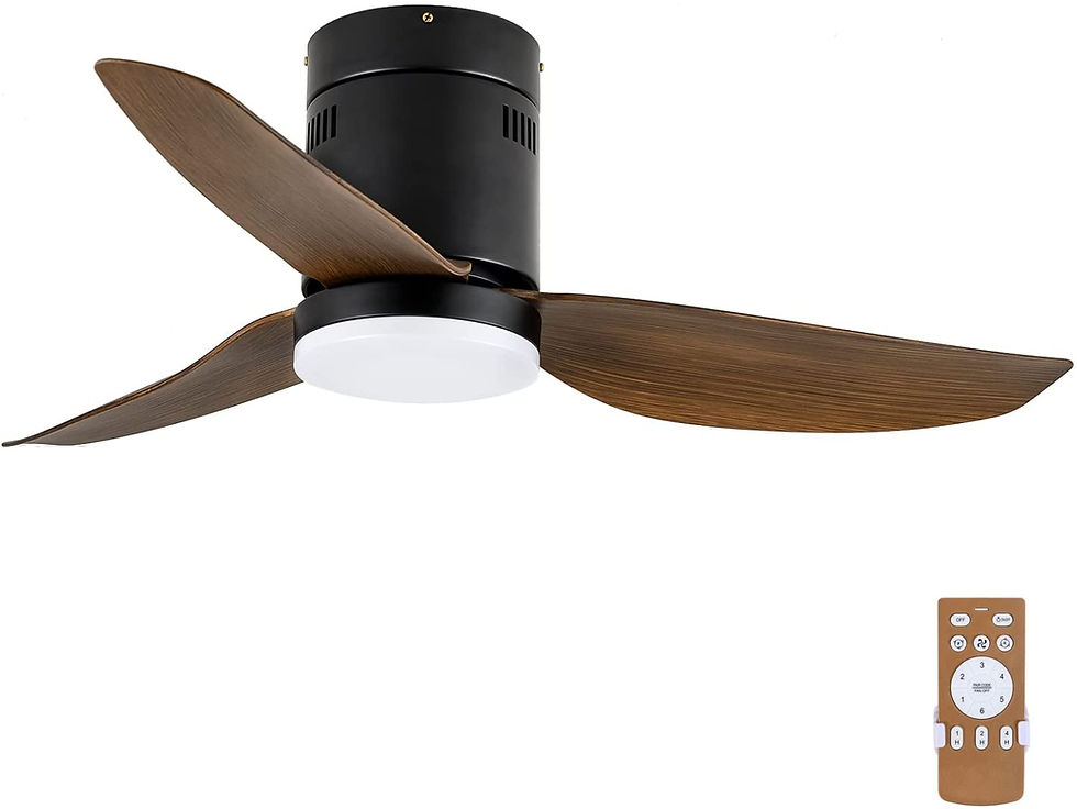 Simple Deluxe 40-inch Ceiling Fan with LED Light and Remote Control, 6-Speed Mod