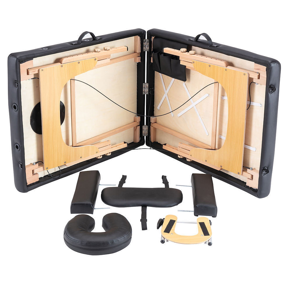 Thumbnail: HengMing  Memory  Foam Portable Massage table ，2 Section Wooden  28  inch  Wide 