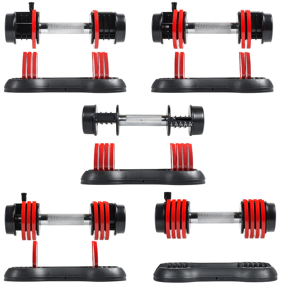 Thumbnail: Pair of 12.5 Lbs Adjustable Dumbbell with Handle and Weight Plate for Home Gym r
