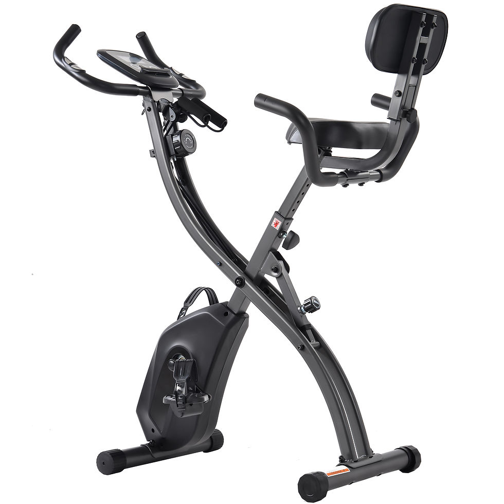 Thumbnail: Folding Exercise Bike - 8 Levels Resistance Adjustments with Four Expansions Deg