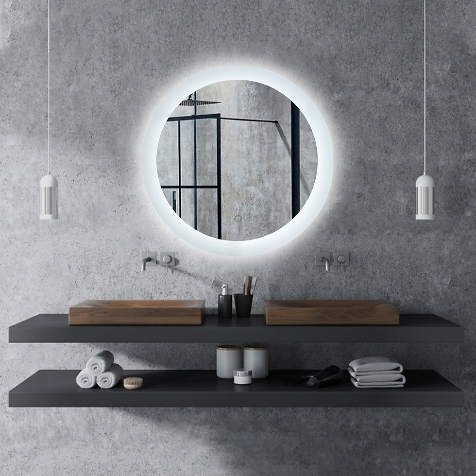 Thumbnail: LED Lighted Bathroom Wall Mounted Mirror with High Lumen+Anti-Fog Separately Con