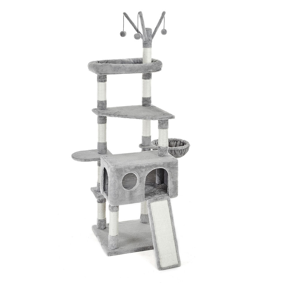Thumbnail: 67.7 Inches Cat Tree 6 Levels Cat Tower House with Sisal Scratching Posts, Cat C