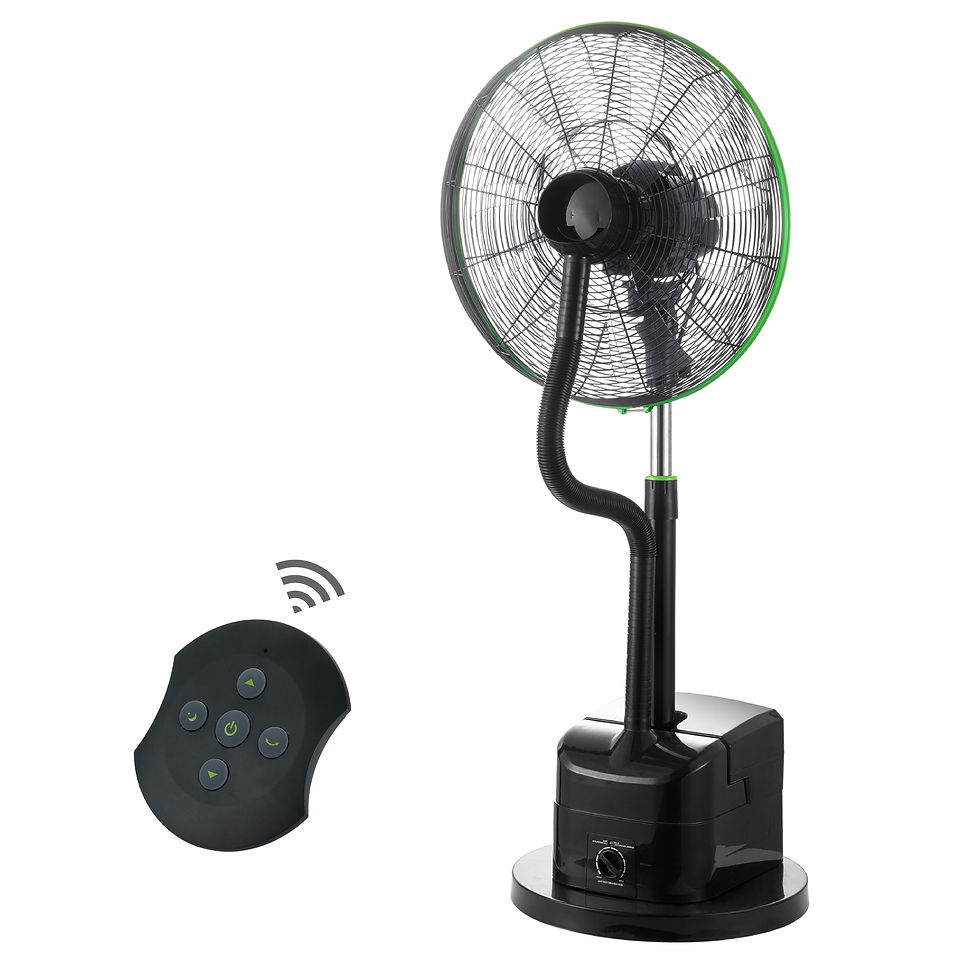 Simple Deluxe 18 Inch Misting Fan Adjustable Height Oscillating Cooling Pedestal