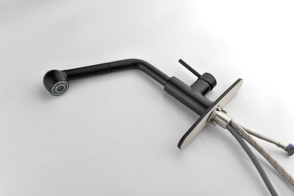Thumbnail: Matte Black Kitchen Faucets with Pull Down Sprayer, Single Handle Kitchen Sink F