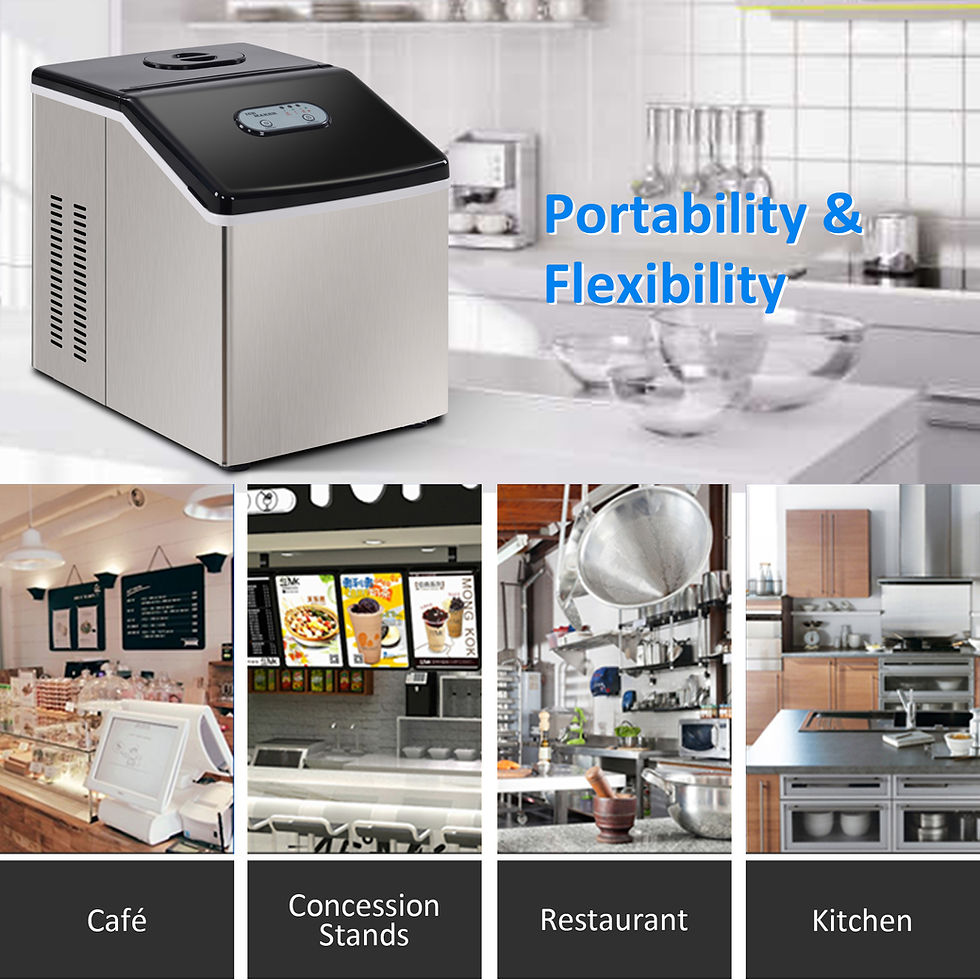 Thumbnail: Portable Countertop Ice Maker Machine for 24 Clear Crystal Ice Cubes in 12M, 40 