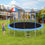 Thumbnail: 15FT Trampoline for Kids with Safety Enclosure Net, Basketball Hoop and Ladder, 