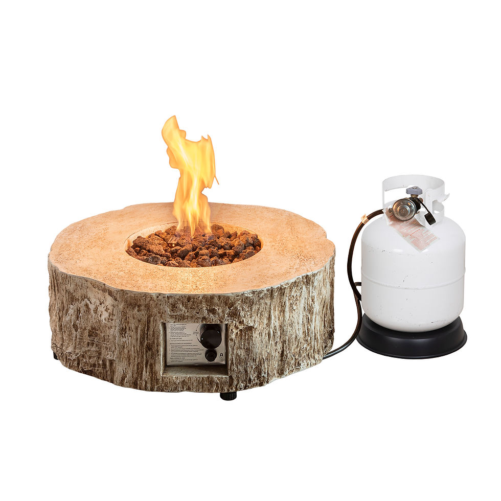 Thumbnail: 28'' Ore Powder 30,000 BTU Exterior Faux Stone Propane Fire Pit with Water Proof