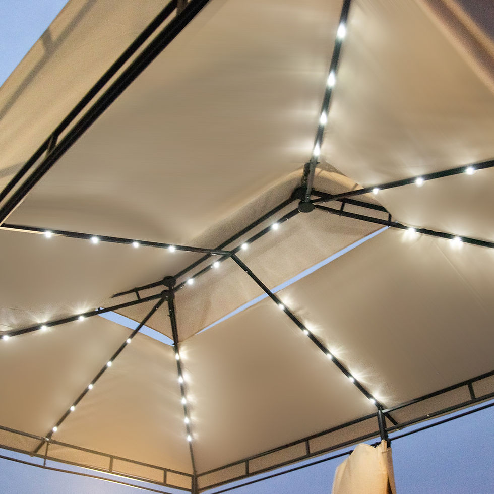 Thumbnail: U-style Outdoor Gazebo Steel Fabric Rectangle Soft Top GazeboOutdoor Patio Dome 