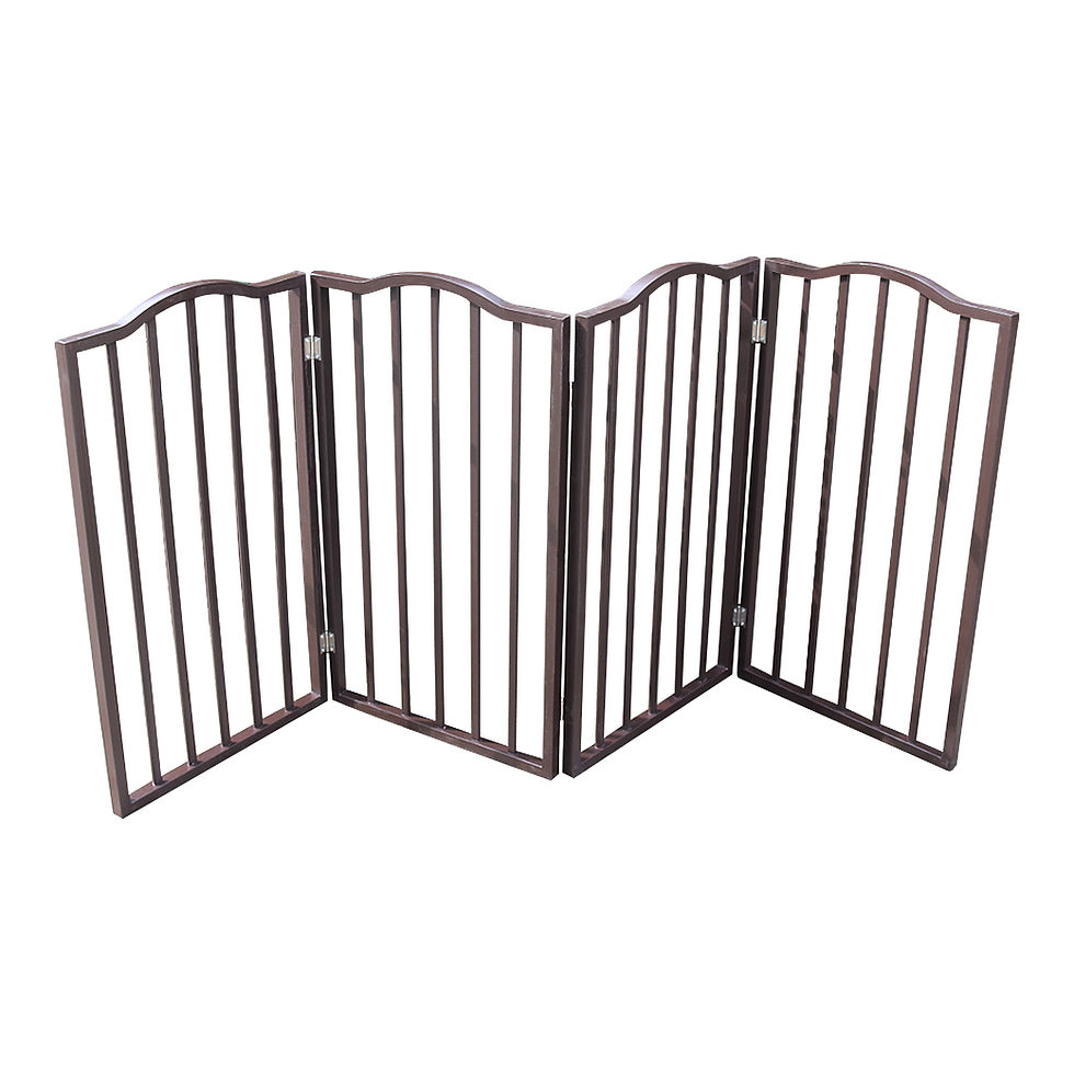 Thumbnail: Pet Gate   Dog Gate for Doorways, Stairs or House   Freestanding, Foldingbrown,A