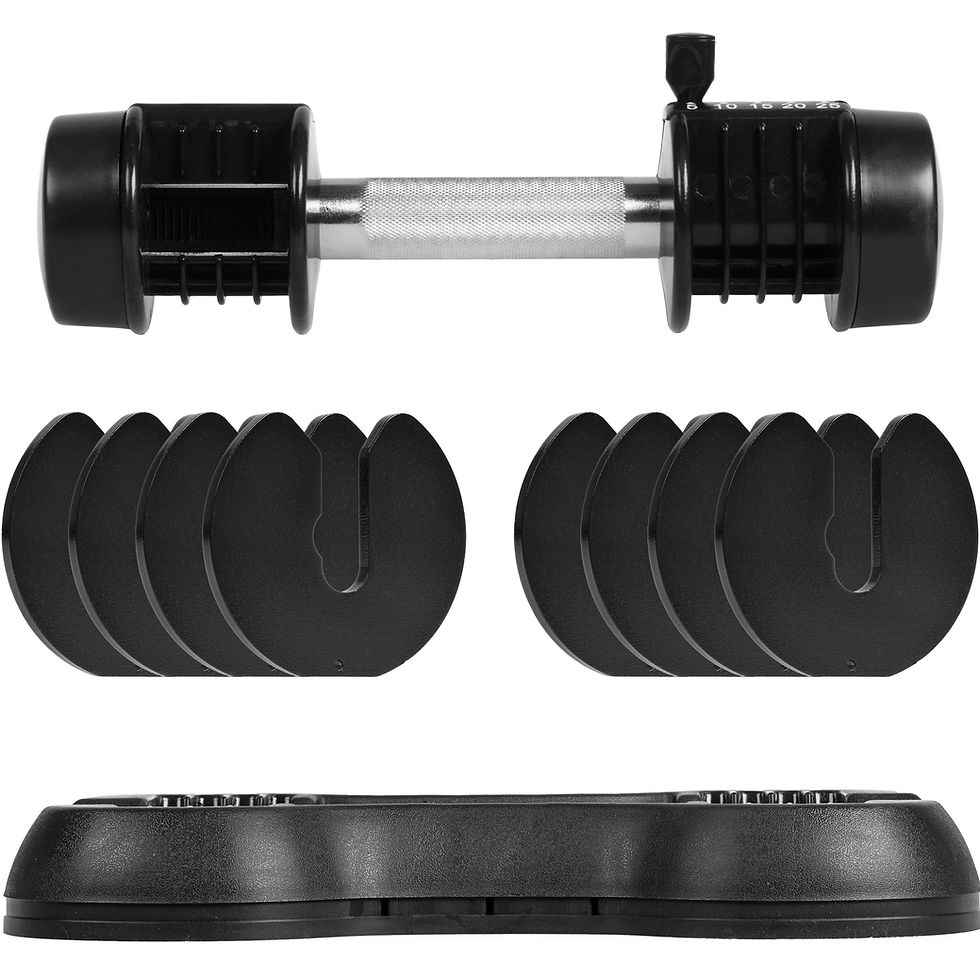 Thumbnail: Adjustable Dumbbell 25 lbs with Fast Automatic Adjustable and Weight Plate for B