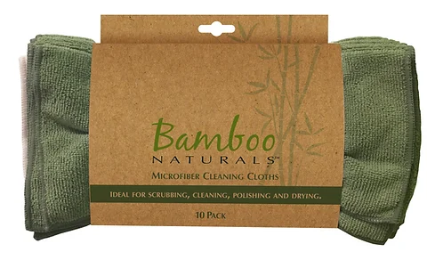Bamboo Naturals Microfiber Cleaning Cloths 10 Pk Evriholder Products