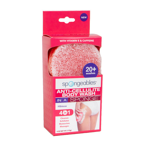 Hibiscus AntiCellulite Body Wash in a Sponge Spongeables