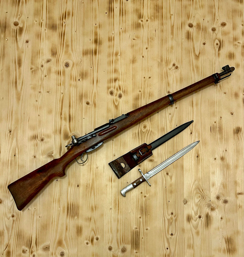 K31 mit Dolchbajonett, alles nummerngleich Gebrauchtwaffe