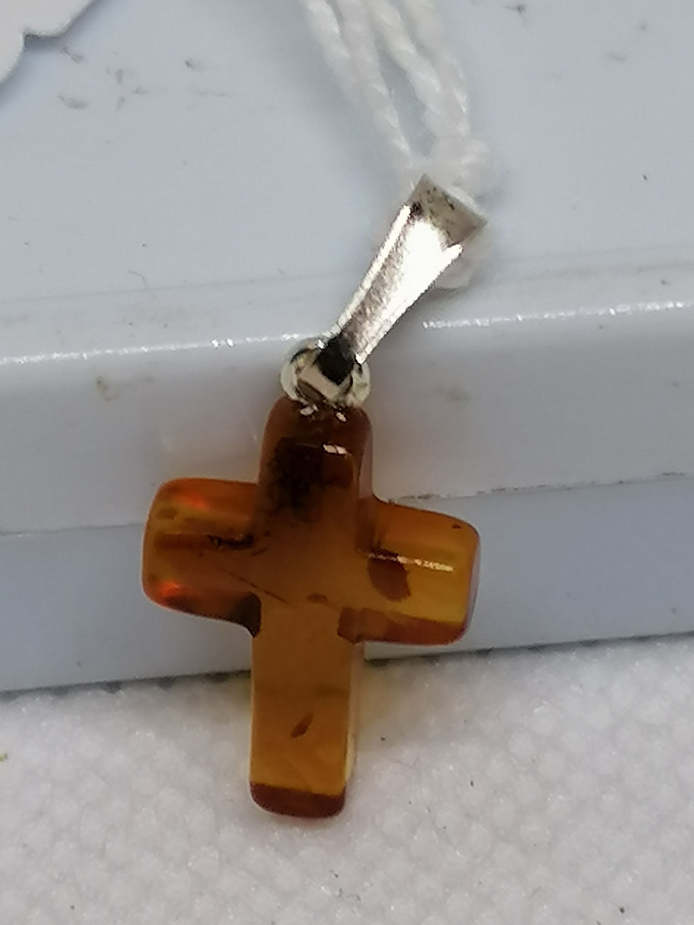 Pendentif Argent et Ambre