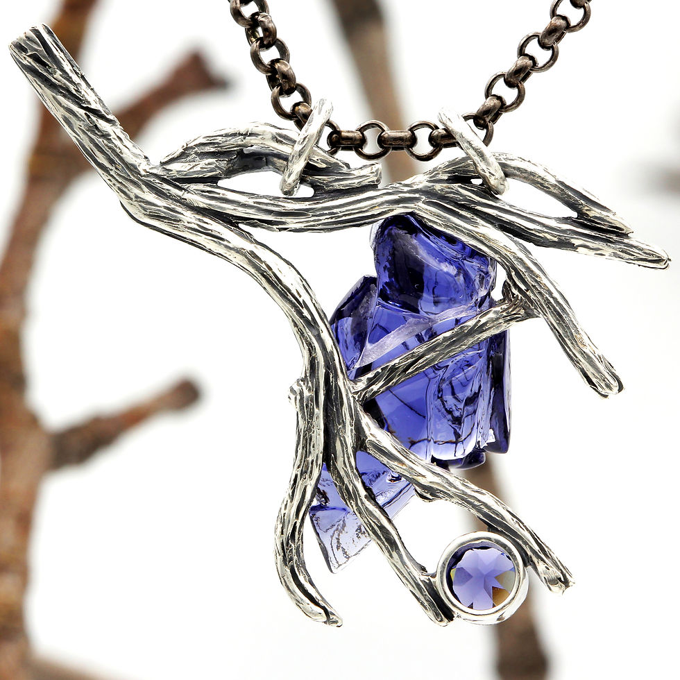 Thumbnail: "THE BLUE DREAM" IOLITE BIRD PENDANT