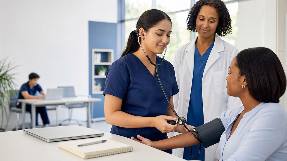 Medical assistant training-to-career pathway from online education and CCMA certification preparation to externship and employment support