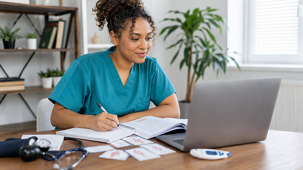 Premed students comparing hands-on clinical certification programs in a supervised healthcare training environment