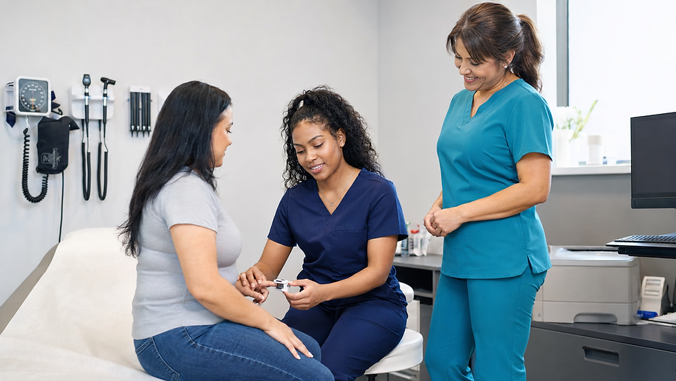 Student comparing four-week vs. eight-week medical assistant programs through Clinical Skills Institute