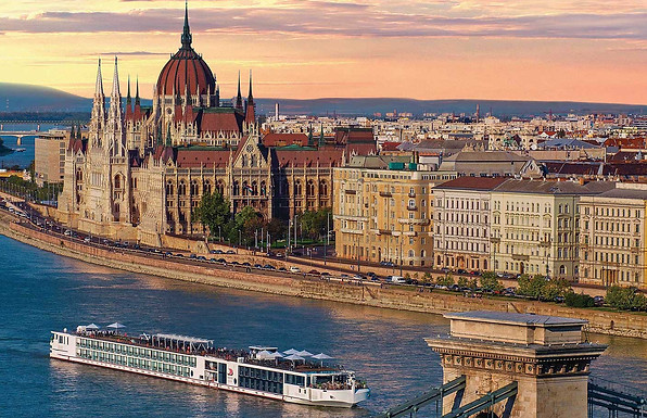 HungaryBudapestParliamentWithVikingShip-